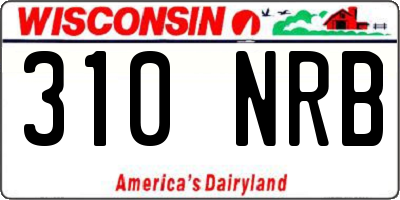WI license plate 310NRB