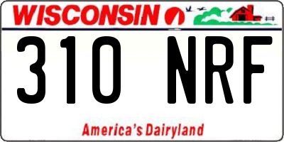 WI license plate 310NRF