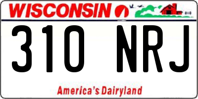 WI license plate 310NRJ