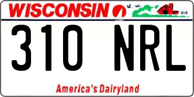 WI license plate 310NRL