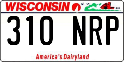 WI license plate 310NRP