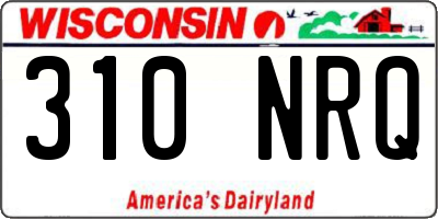 WI license plate 310NRQ