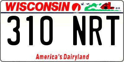 WI license plate 310NRT