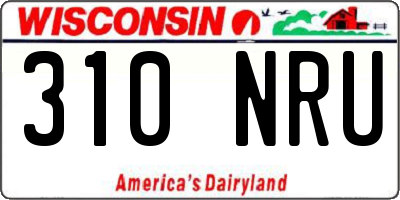 WI license plate 310NRU