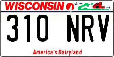 WI license plate 310NRV