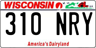 WI license plate 310NRY