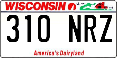 WI license plate 310NRZ