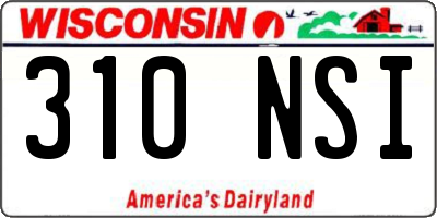 WI license plate 310NSI