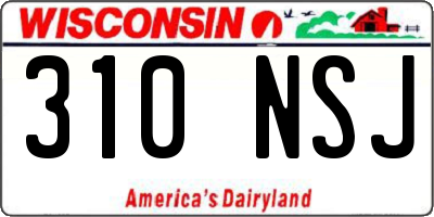 WI license plate 310NSJ