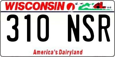 WI license plate 310NSR