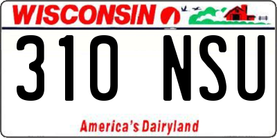 WI license plate 310NSU