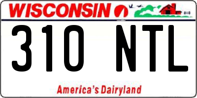 WI license plate 310NTL