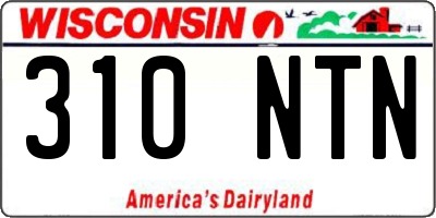 WI license plate 310NTN