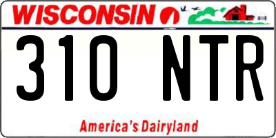 WI license plate 310NTR