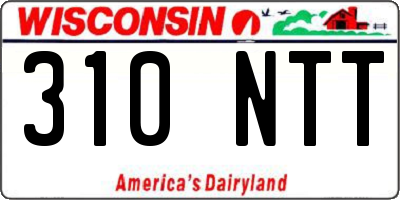 WI license plate 310NTT