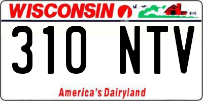 WI license plate 310NTV
