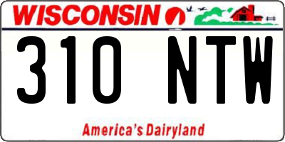 WI license plate 310NTW
