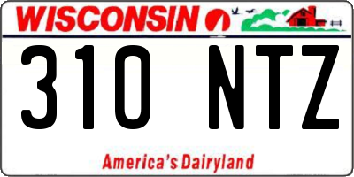 WI license plate 310NTZ