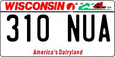 WI license plate 310NUA