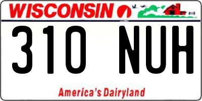 WI license plate 310NUH