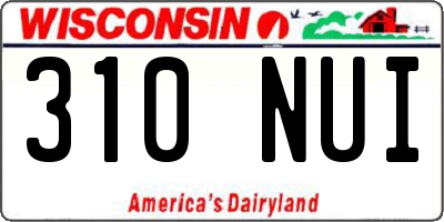 WI license plate 310NUI
