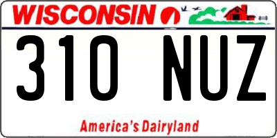 WI license plate 310NUZ