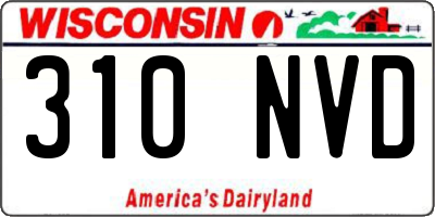 WI license plate 310NVD