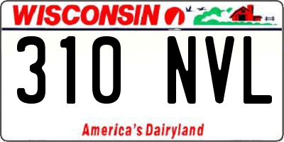 WI license plate 310NVL
