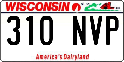WI license plate 310NVP