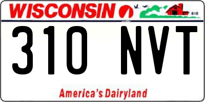 WI license plate 310NVT