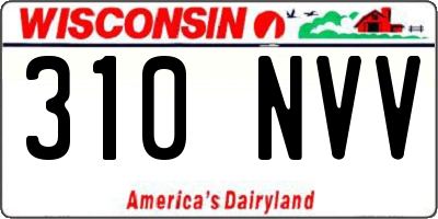 WI license plate 310NVV