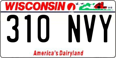 WI license plate 310NVY