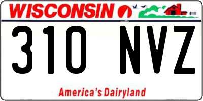 WI license plate 310NVZ