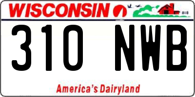 WI license plate 310NWB