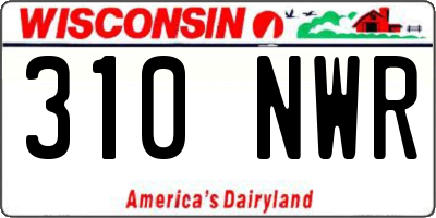 WI license plate 310NWR