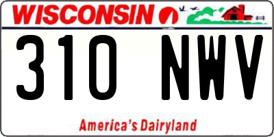 WI license plate 310NWV
