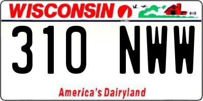 WI license plate 310NWW