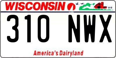 WI license plate 310NWX