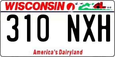 WI license plate 310NXH