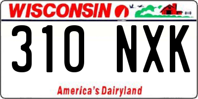 WI license plate 310NXK