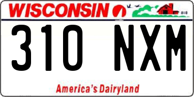 WI license plate 310NXM