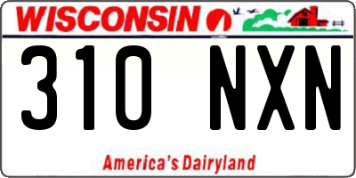 WI license plate 310NXN