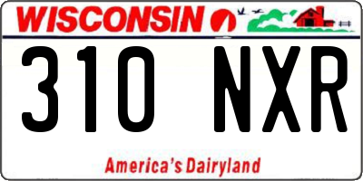 WI license plate 310NXR