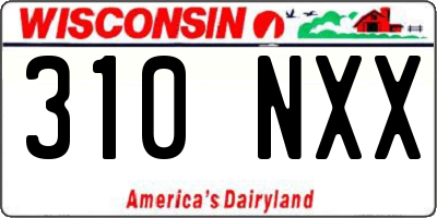 WI license plate 310NXX