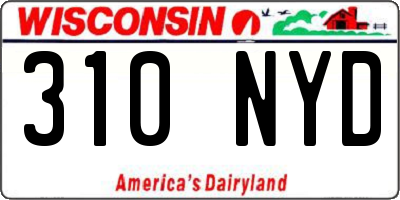 WI license plate 310NYD