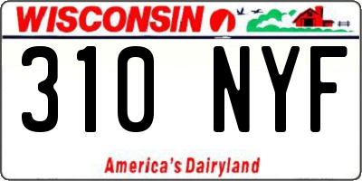 WI license plate 310NYF
