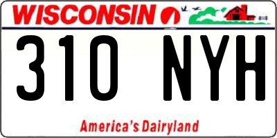 WI license plate 310NYH