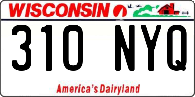 WI license plate 310NYQ
