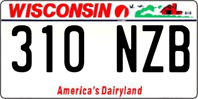 WI license plate 310NZB