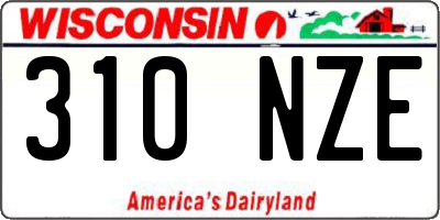 WI license plate 310NZE